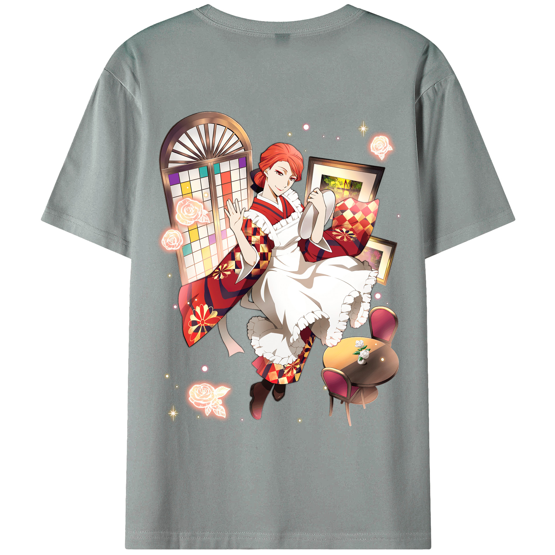 （画像用） 文豪ストレイドッグス Bungo Stray Dogs 綿100％ メンズ半袖Tシャツ（バックプリント） 通気性